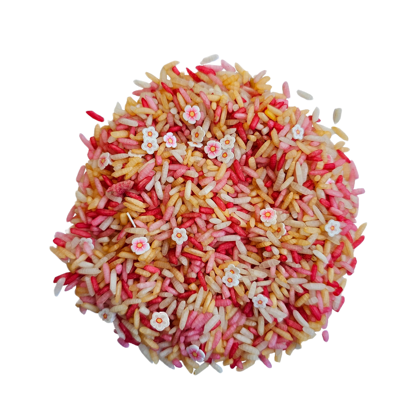 Grennn speelrijst pink flower mix 300gr