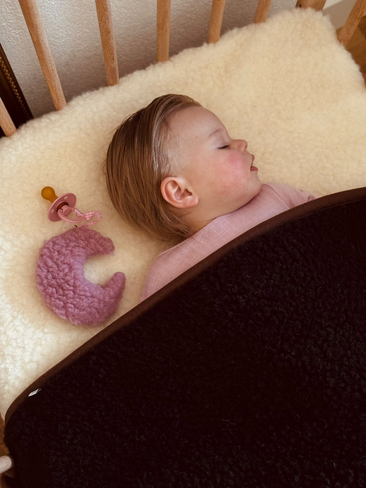 gallery image Merino Wollen Deken Chocolate