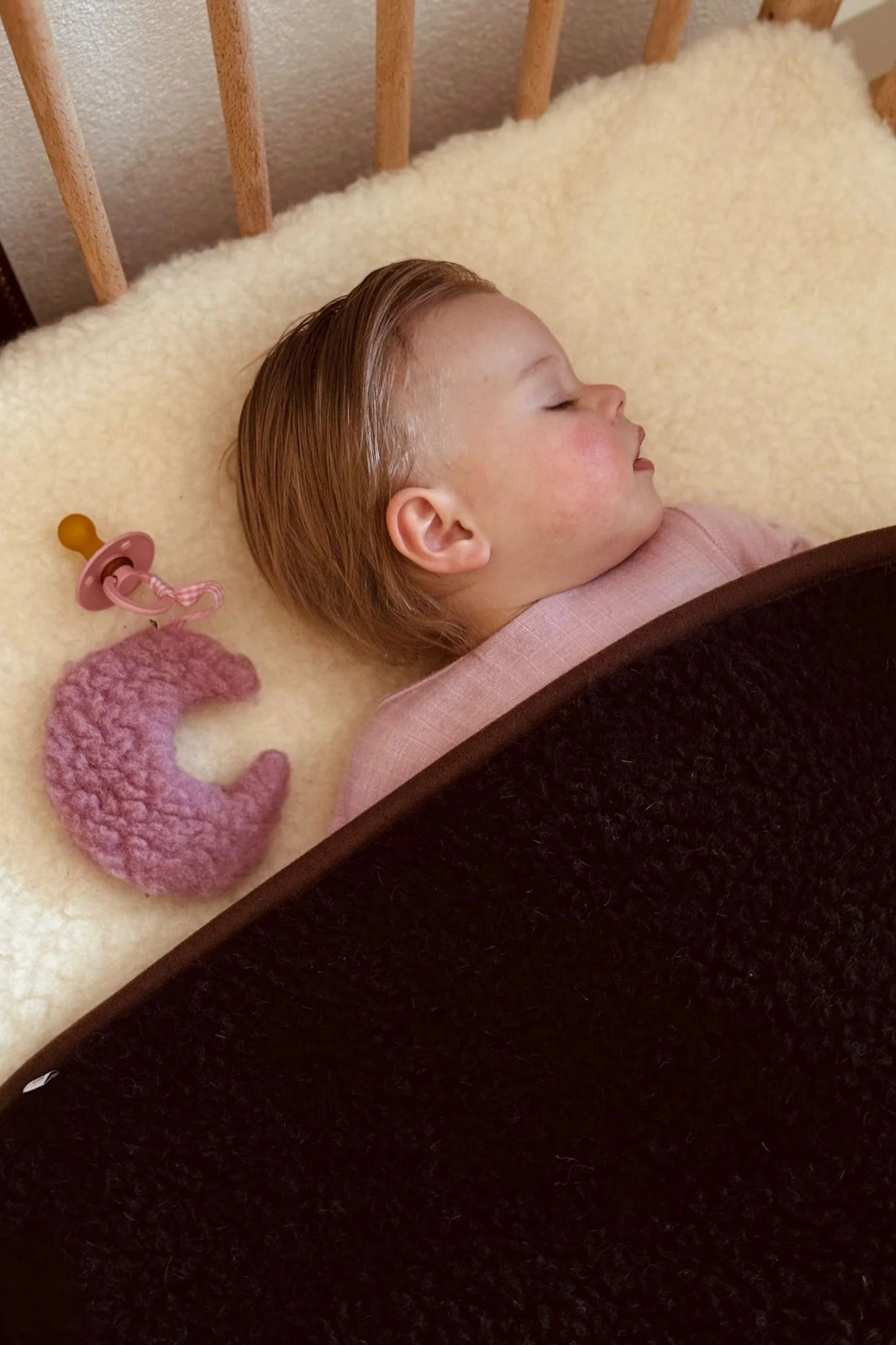 Wollen Speendoekje - Pinky Moon