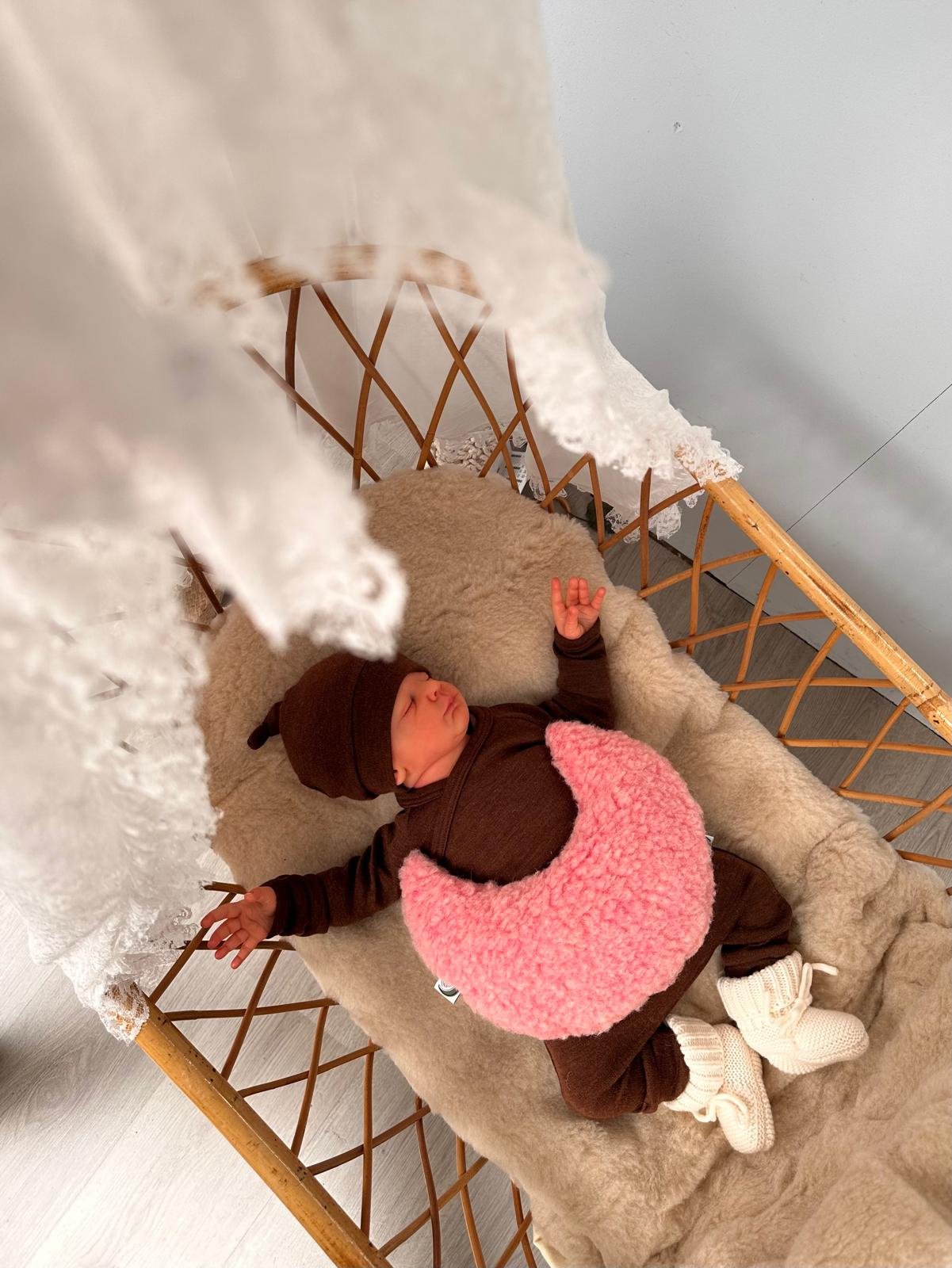 gallery image Warmtemaantje Teddy Merinowol Soft Pink