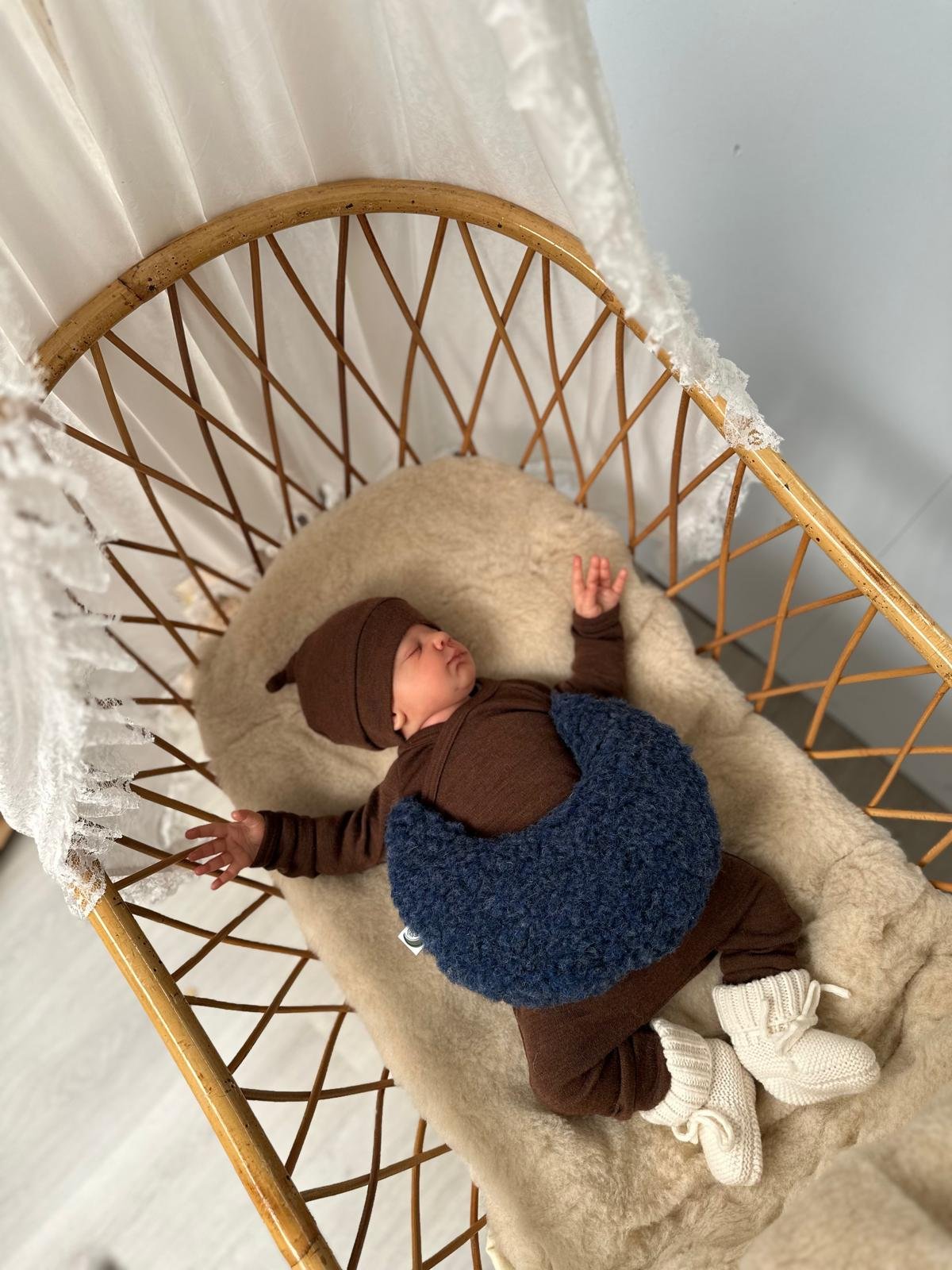 gallery image Warmtemaantje Teddy Merinowol Denim