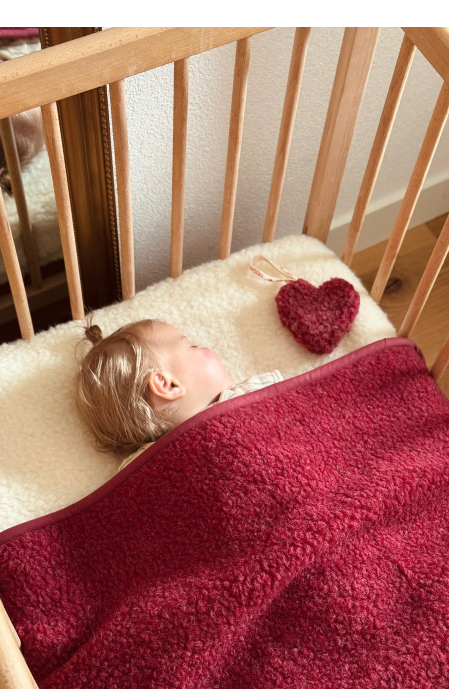 Merino Wollen Deken Bordeaux Melange