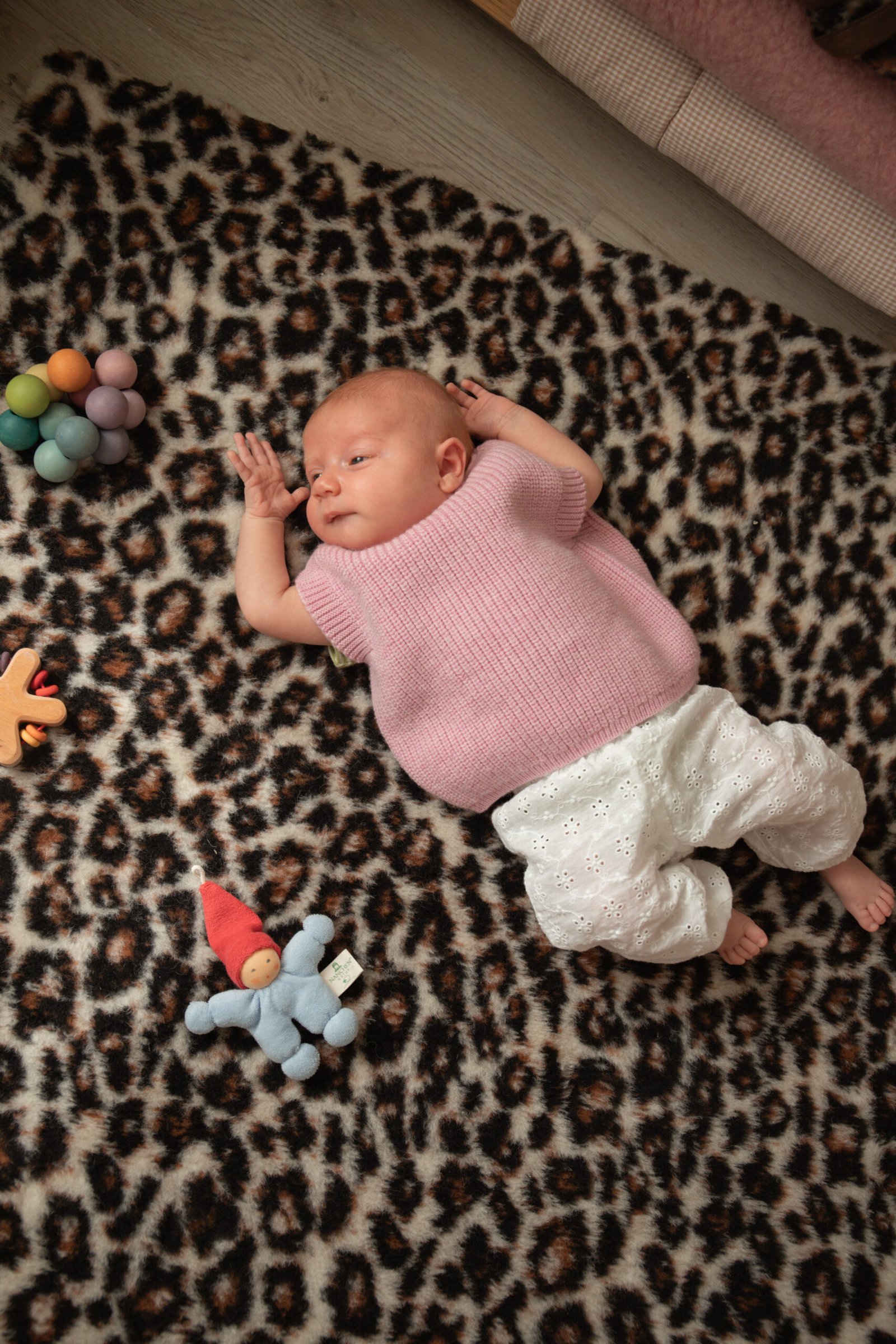 gallery image Wollen Speelkleed Leopardprint