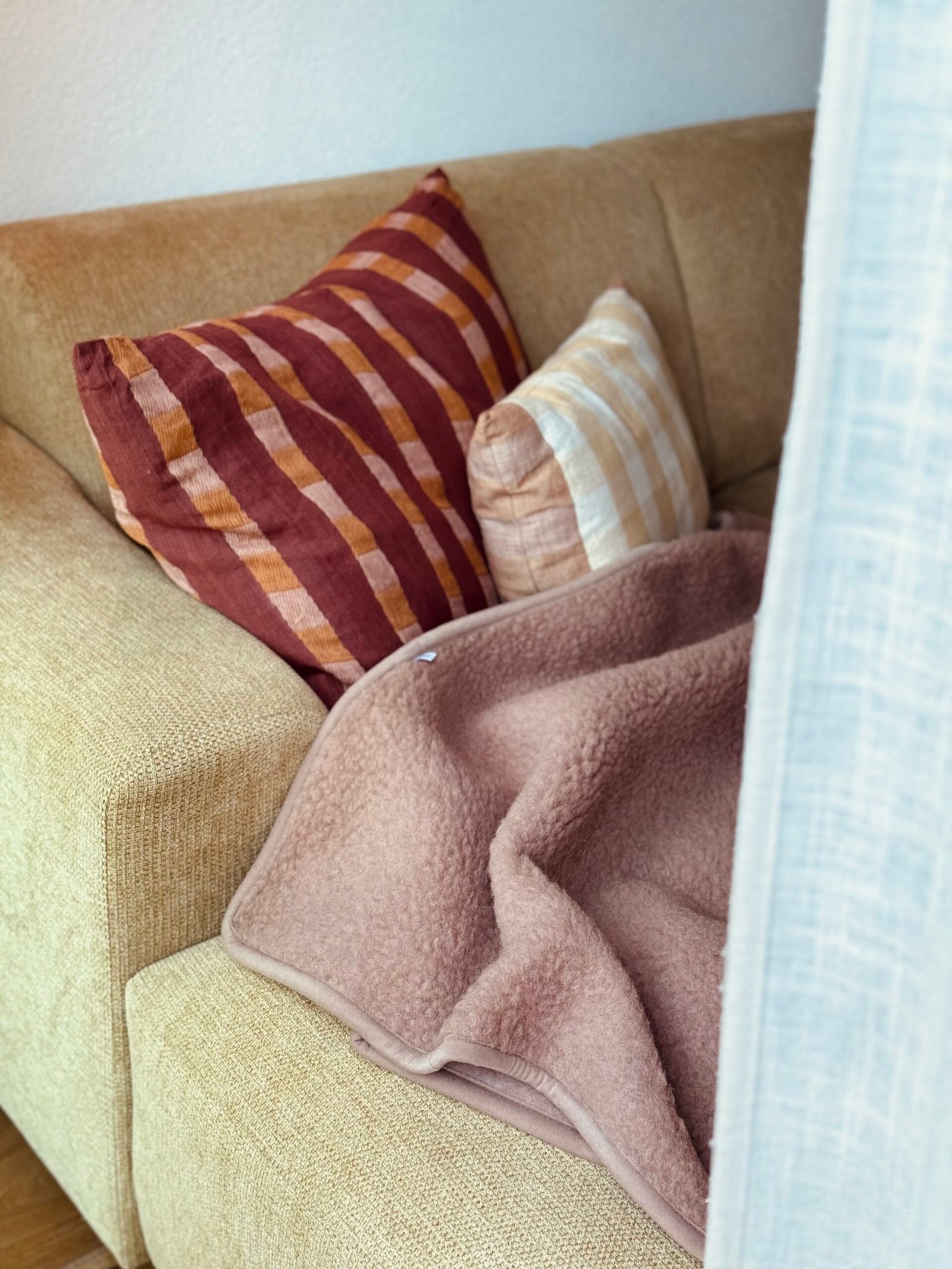 gallery image Merino Wollen Deken Soft Toffee
