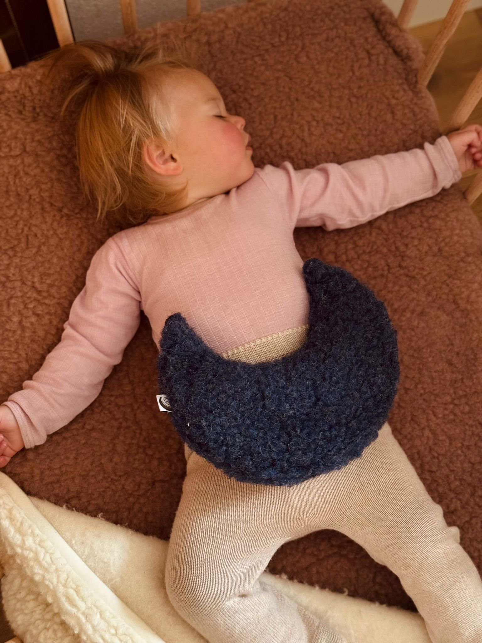 gallery image Warmtemaantje Teddy Merinowol Denim