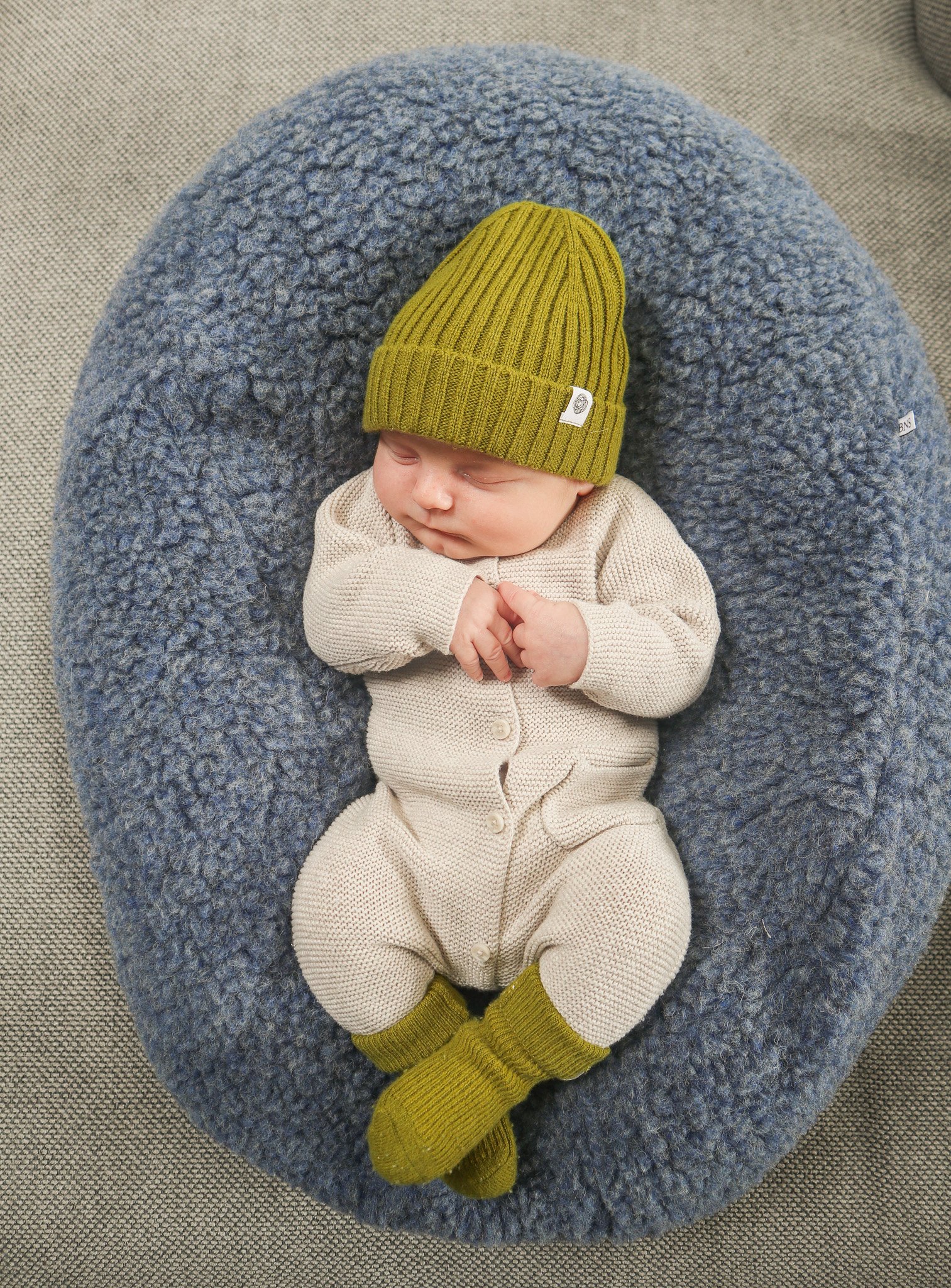 gallery image Wollen Voedingskusssenhoes Denim
