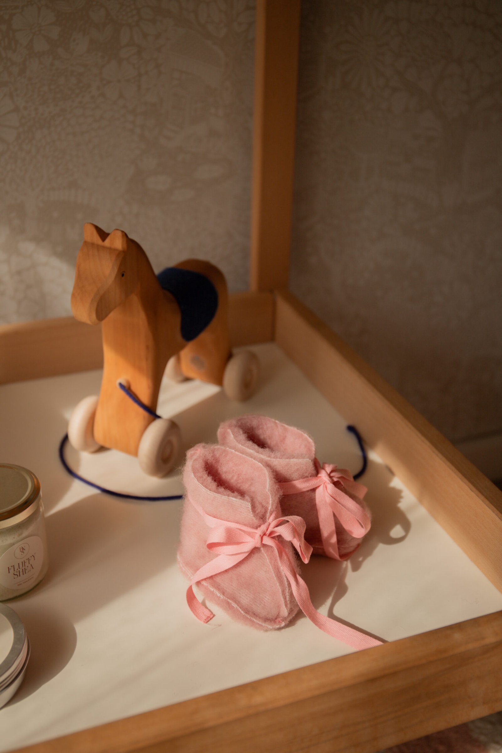 gallery image Wollen Slofjes Powder Pink