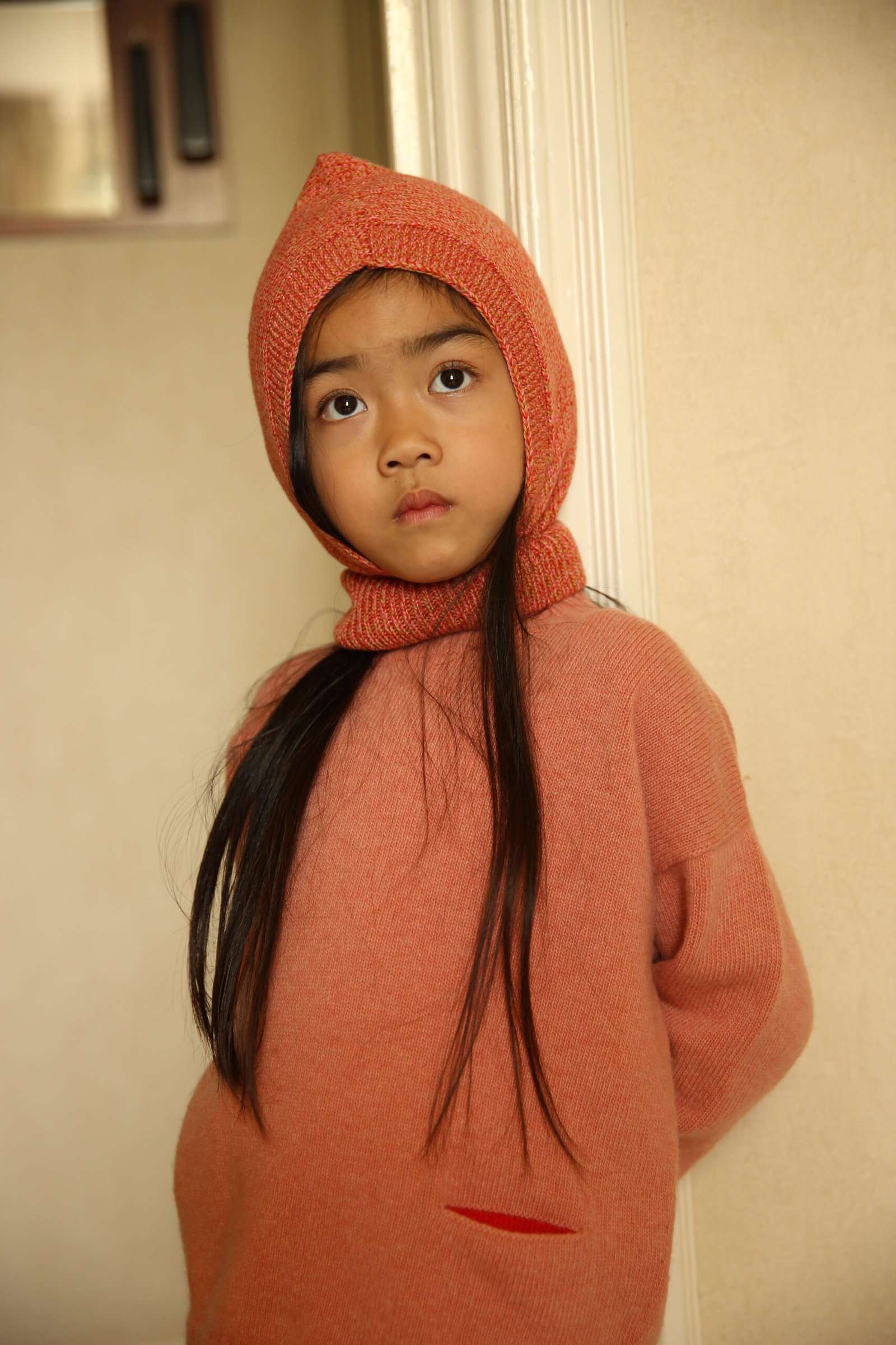 gallery image Hvid Balaclava | Happy melange Red