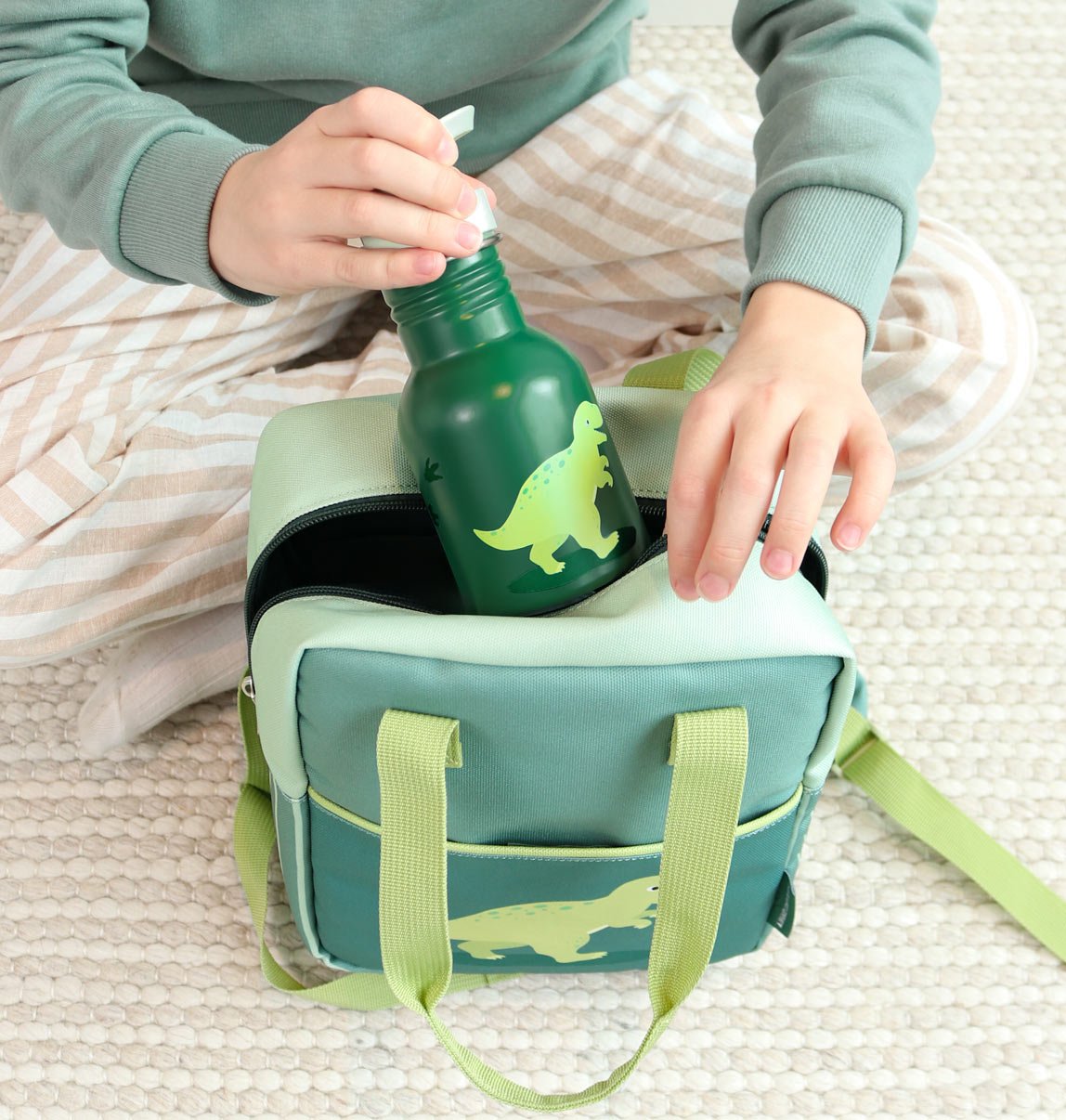 gallery image A Little Lovely Company RVS Drinkfles Dinosaur 350ml