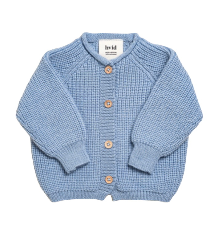 gallery image Hvid Cardigan Inga Light Blue