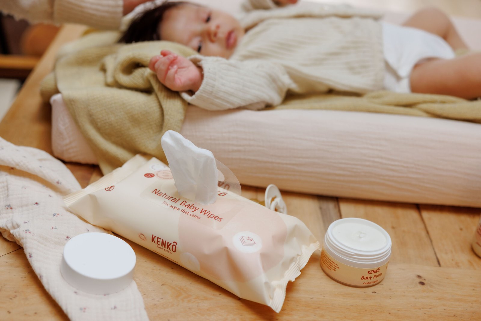 gallery image Kenkô 3 in 1 Natural Baby Wipes – 54 pcs