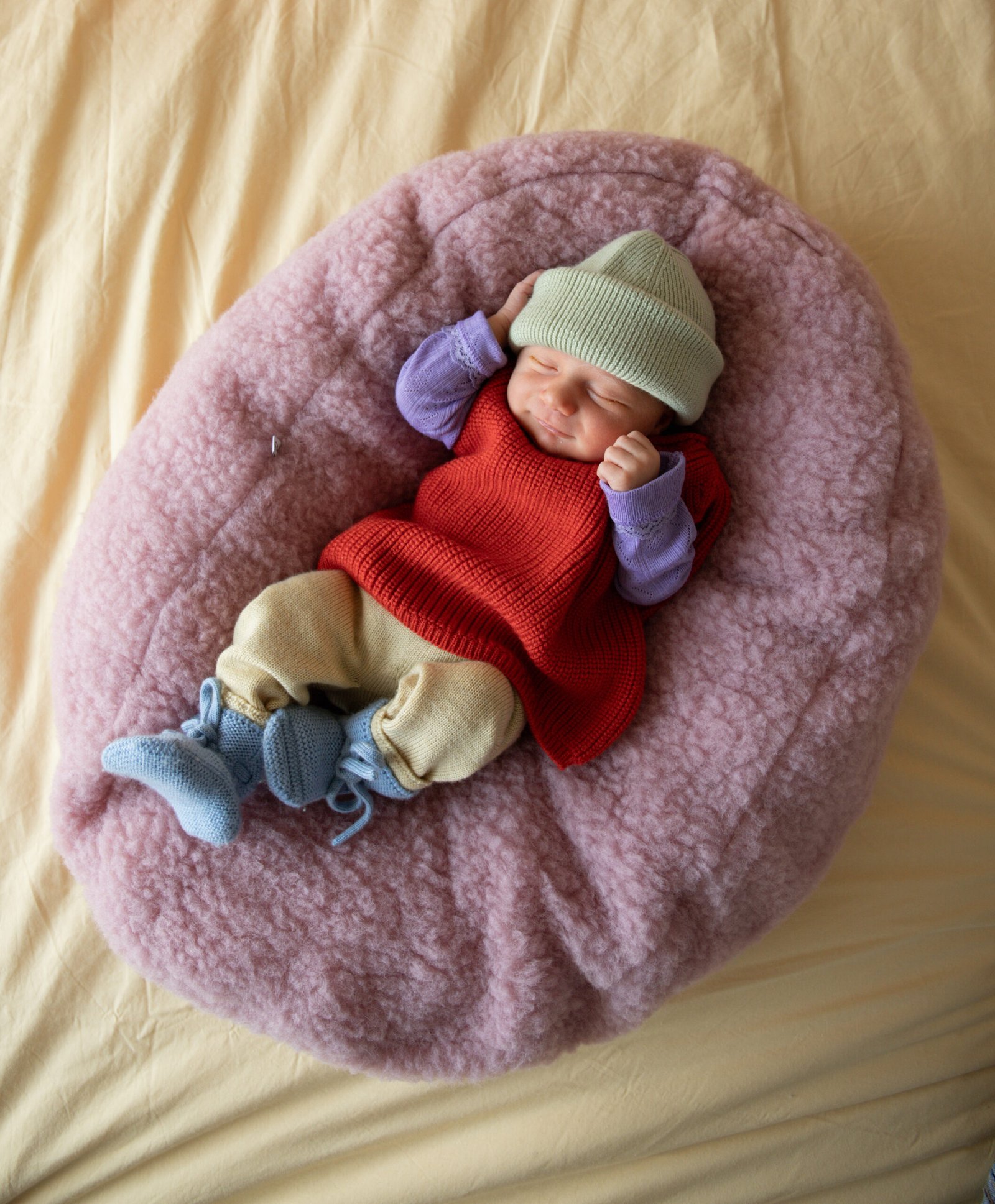 gallery image Wollen Voedingskussenhoes Powder Pink