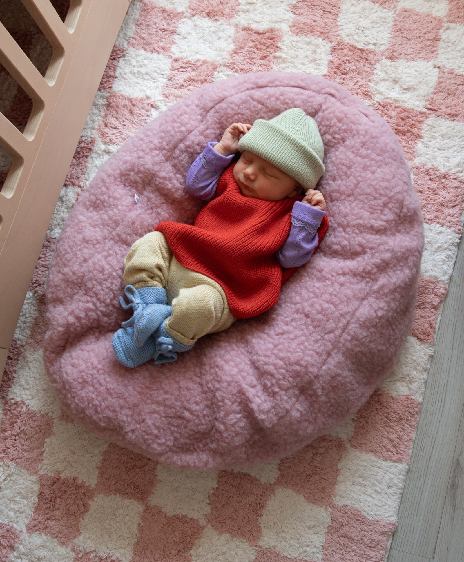 gallery image Wollen Voedingskussenhoes Powder Pink