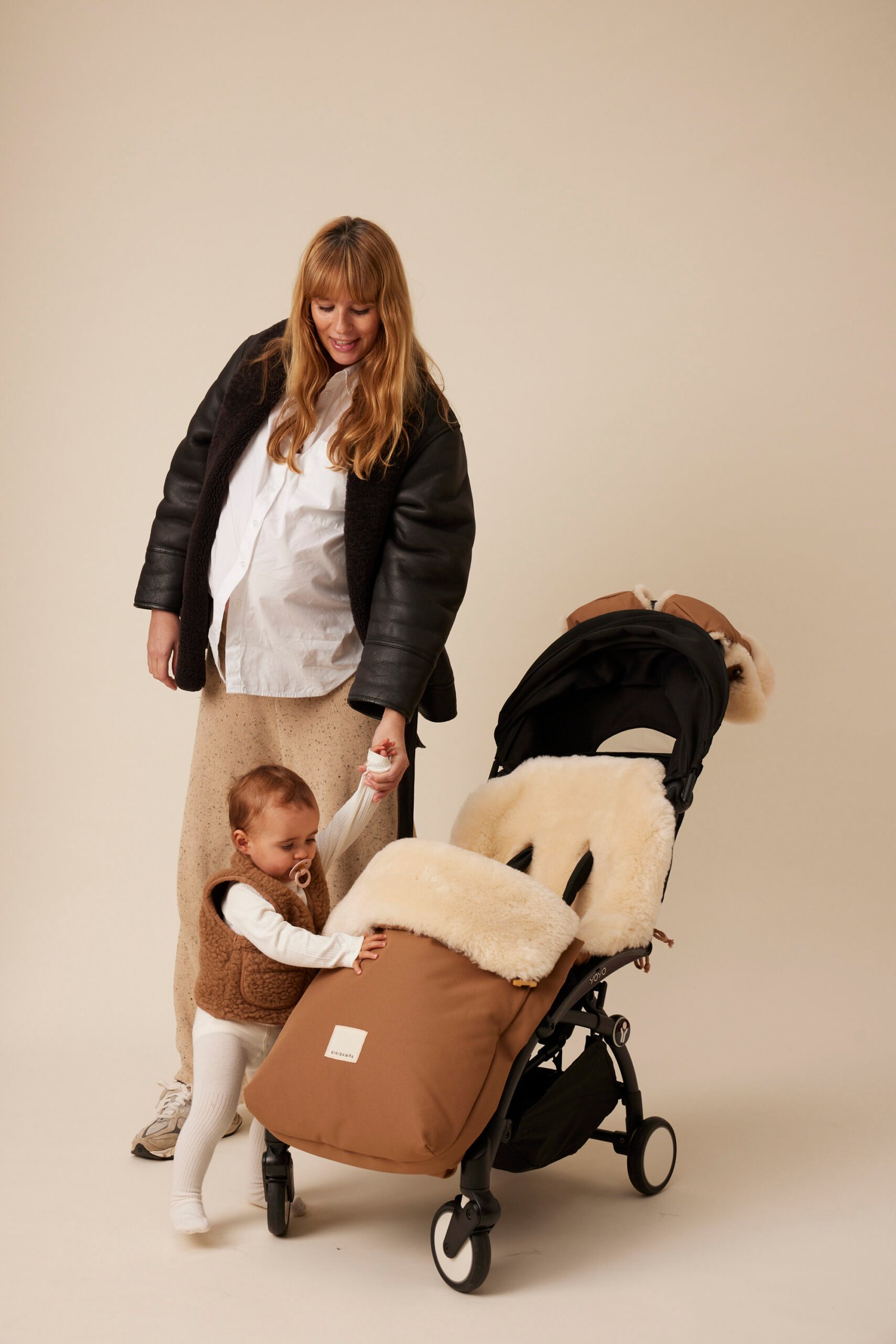 gallery image Sheepskin Puffmuff – Multi Harness – Recycled – Bruno+Milk