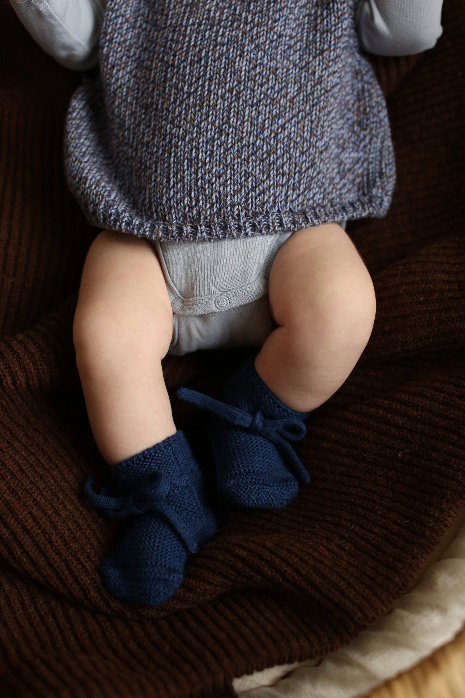 gallery image Hvid Vest Klara Happy Melange Blue